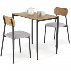 Комплект маса+2 стола NANDO натурално/сиво/черно - Bogdan Furniture Europe