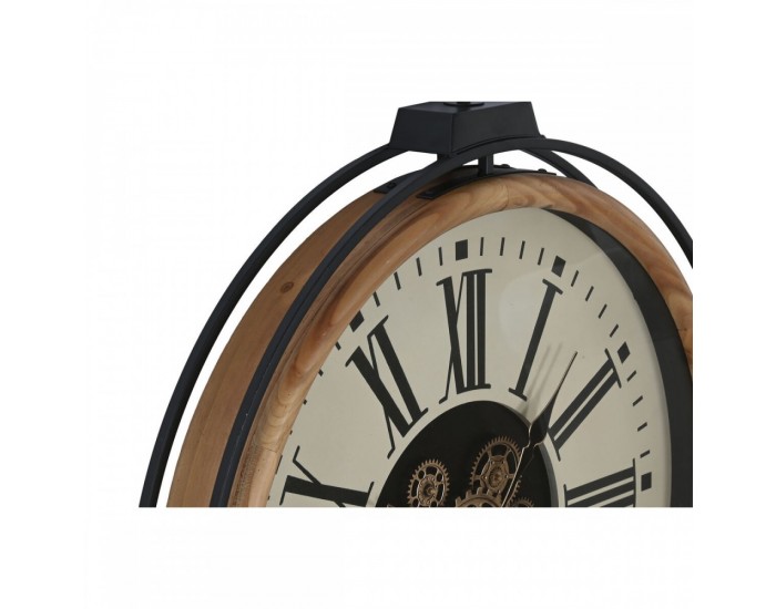 Стенен часовник Home ESPRIT Естествен Метал бор 74 x 9 x 91 cm