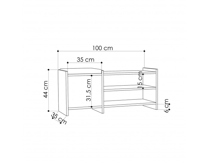 Шкаф за обувки SUNNO M.B.13275.4 Шкаф за обувки SUNNO M.B.13275.4