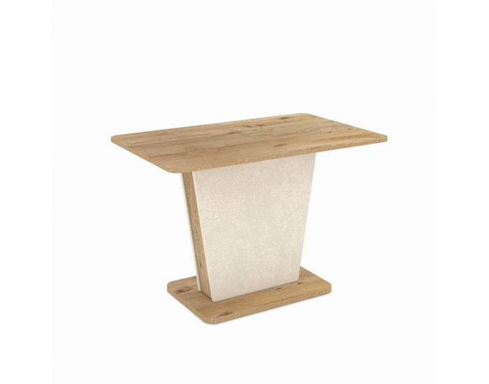 Трапезна маса LALI 120, разтегателна, дъб артисан и крем