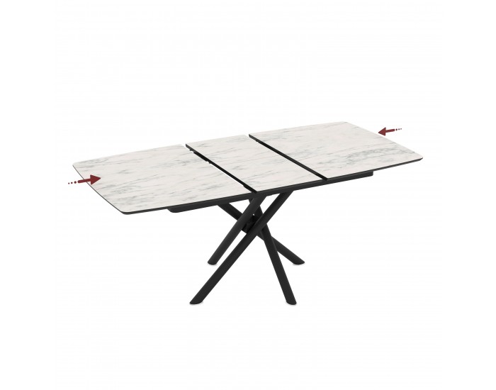 Трапезна маса KATRIN, Разтегателна, Бял мрамор
