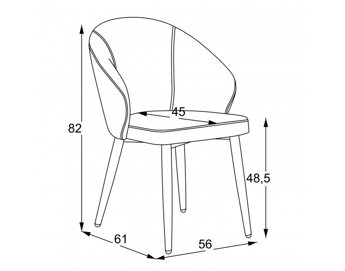 Трапезен стол Мебели Богдан модел Patya, Бежов