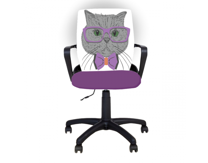 Детски стол Fly Black Purple Cat Детски стол Fly Black Purple Cat