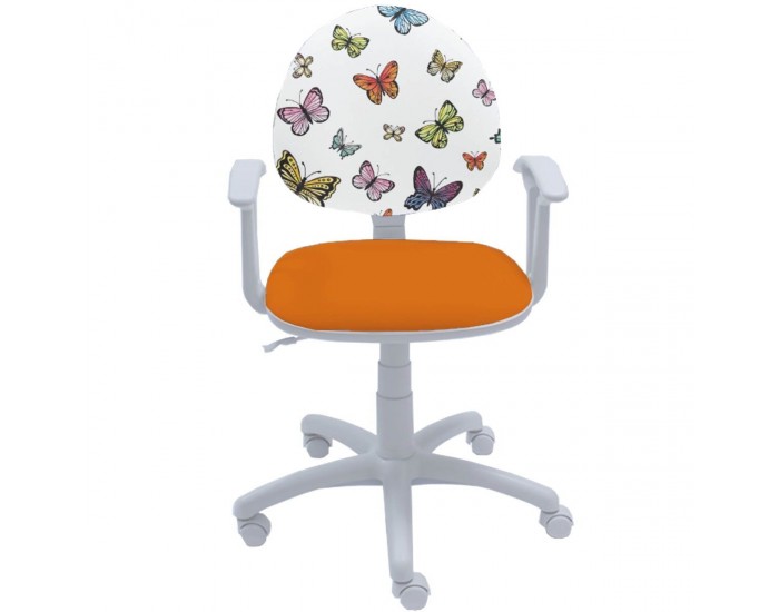 Детски стол Smart White Butterfly