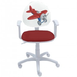 Детски стол Smart White Red Plane - Детски столове