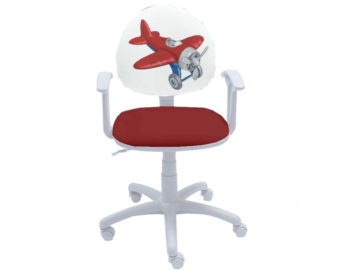 Детски стол Smart White Red Plane