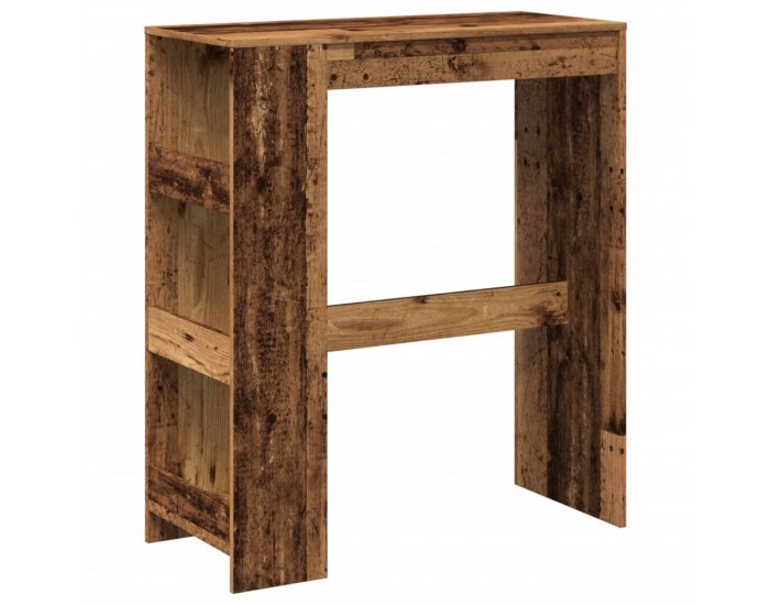 Sonata H Бар маса с рафтове старо дърво 95x47x103,5 см инженерно дърво