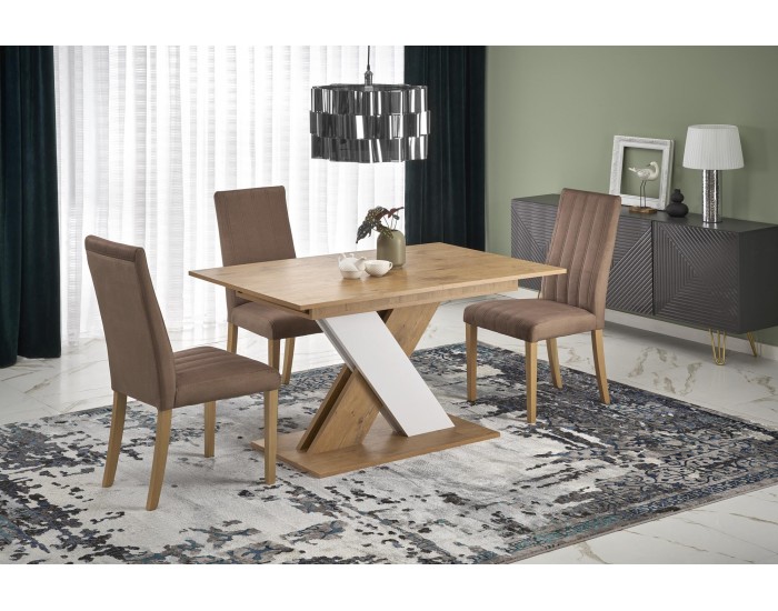 Разтегателна маса XARELTO, дъб ланселот и бяло