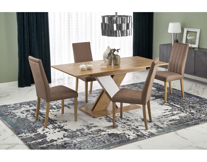 Разтегателна маса XARELTO, дъб ланселот и бяло