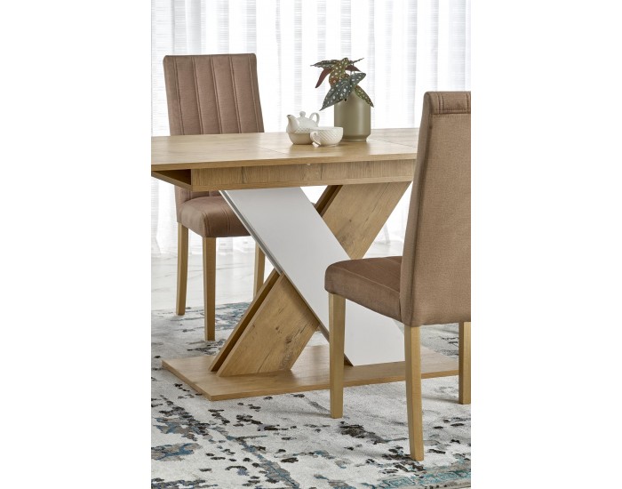 Разтегателна маса XARELTO, дъб ланселот и бяло