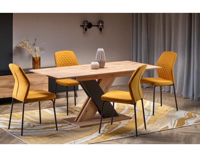 Разтегателна маса XARELTO, дъб вотан и черно