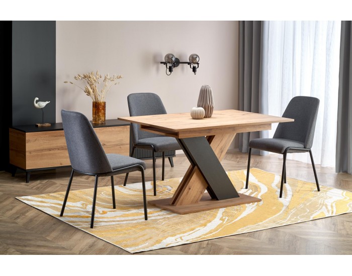 Разтегателна маса XARELTO, дъб вотан и черно