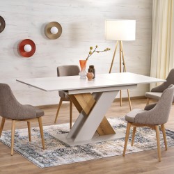Разтегателна маса XARELTO, кашмир и дъб кремона - Комплекти маси и столове