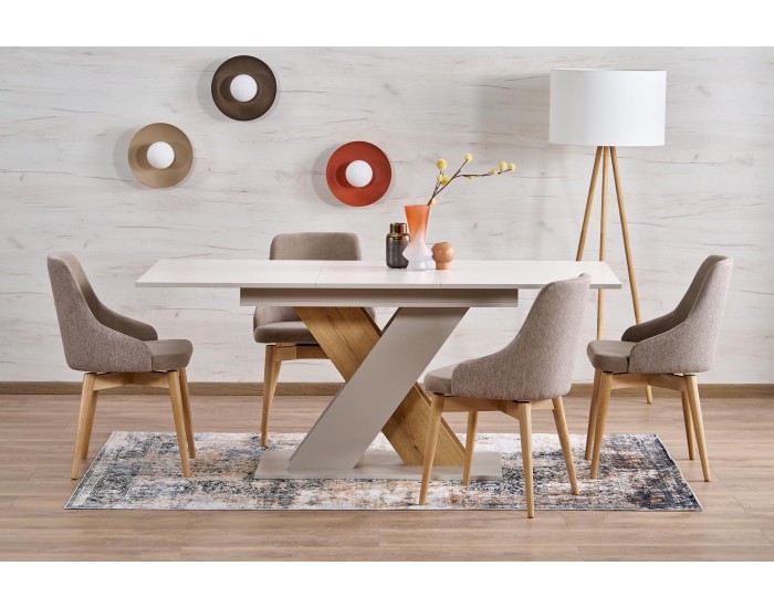 Разтегателна маса XARELTO, кашмир и дъб кремона