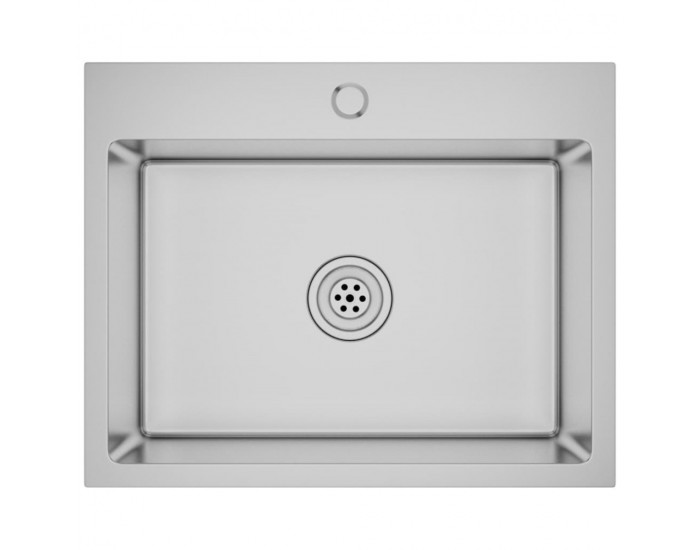 Sonata Ръчно изработена кухненска мивка с отвор за смесител инокс