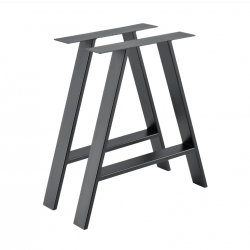 Комплект крака за маса 2 броя, с преграда по средата, Металик сиви, 70х10х72cm - Маси