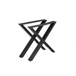 2 бр. комплект крака за маса за хранене с форма X - 79 x 72 см.- Черни, с тапи за предпазване на подовата настилка - Сравняване на продукти