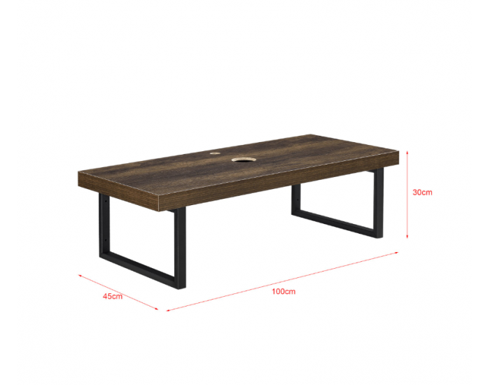 Плот за баня 100 x 45 x 30 cm закачалка за кърпа Метален корпус ПДЧ стенен монтаж, Ефект Орех [neu.haus]