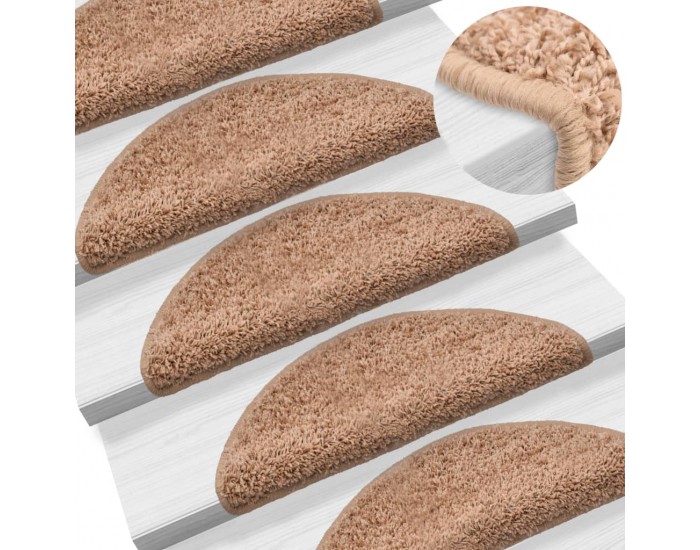 Sonata Постелки за стъпала, 15 бр, 65x25 см, бежови
