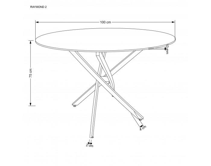 Трапезна маса BM-Raymond 2, черен мрамор и златно