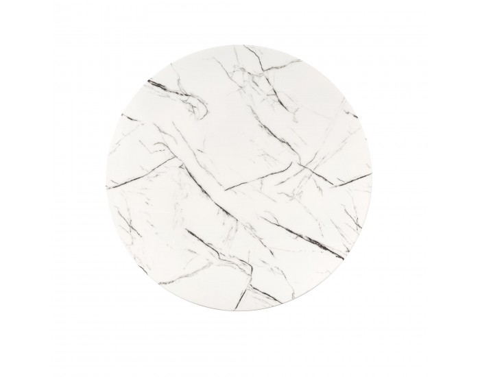 Трапезна маса BM-Raymond 2, бял мрамор и златно