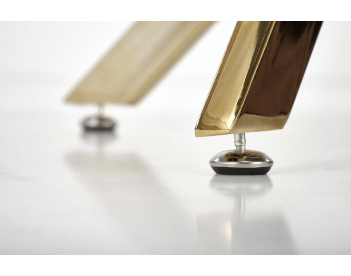 Трапезна маса BM-Raymond 2, бял мрамор и златно