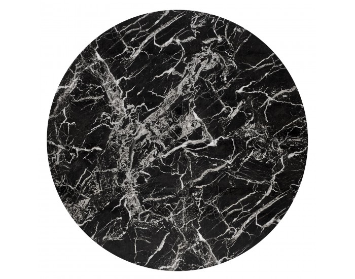 Трапезна маса BM-Raymond 2, черен мрамор и златно