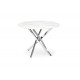 Трапезна маса BM-Raymond 3, бял мрамор и сребърно