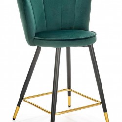 Бар стол BM-H 106, тъмнозелен - Мека мебел