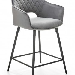 Бар стол BM-H 107, сив - Мека мебел