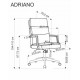 Офис стол Adriano, въртящ се, сив