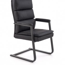 Офис стол Adriano Skid, еко кожа, черен - Офис столове