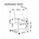 Офис стол Adriano Skid, еко кожа, черен