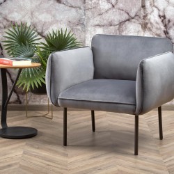 Кресло BM-Brasil 1, сиво - Мека мебел