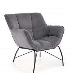 Кресло BM-Belton 1, сив - Мека мебел
