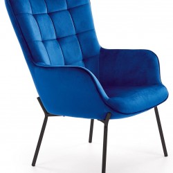 Кресло BM-Castel 1, тъмносин - Мека мебел