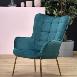 Кресло BM-Castel 2, тъмнозелено - Мека мебел