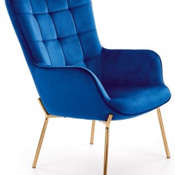 Кресло BM-Castel 2, тъмносиньо - Мека мебел