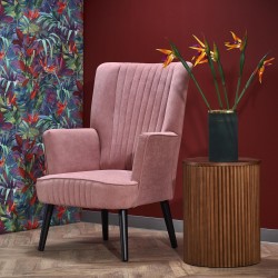 Кресло BM-Delgado 1, светло розово - Мека мебел