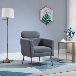 Кресло BM-Melisa 1, сив - Мека мебел