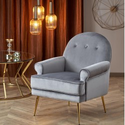 Кресло BM-Santi 1, сиво - Мека мебел