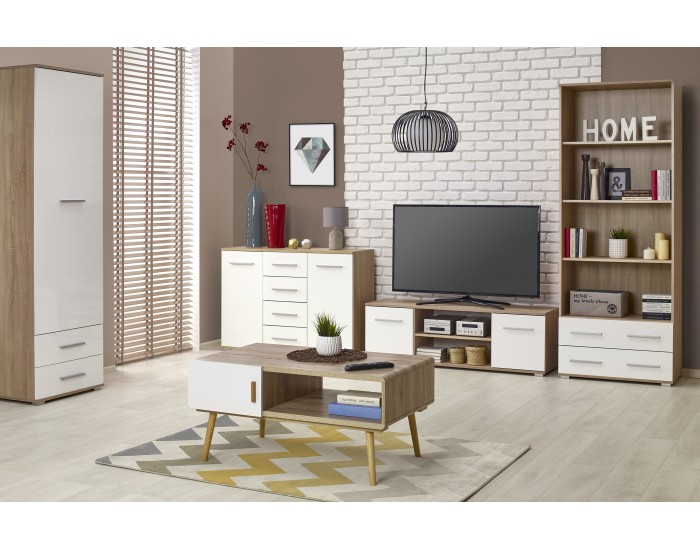 Етажерка BM-Lima Reg-1 1, дъб сонома и бяло