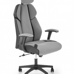 Офис стол BM-Chrono 1, еко кожа, сиво и черно - Офис столове