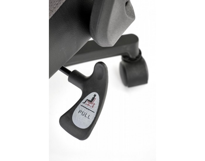 Офис стол BM-Chrono 1, еко кожа, сиво и черно