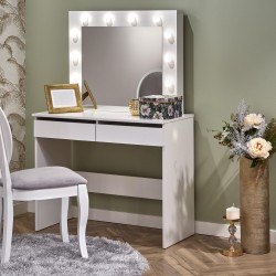 Тоалетка BM-Hollywood 1, бяла - Тоалетки и Огледала