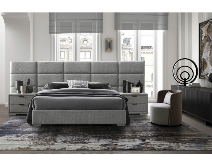 Тапицирана спалня BM-Levanter 1, сива