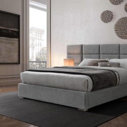 Тапицирана спалня BM-Levanter 1, сива - Спални комплекти