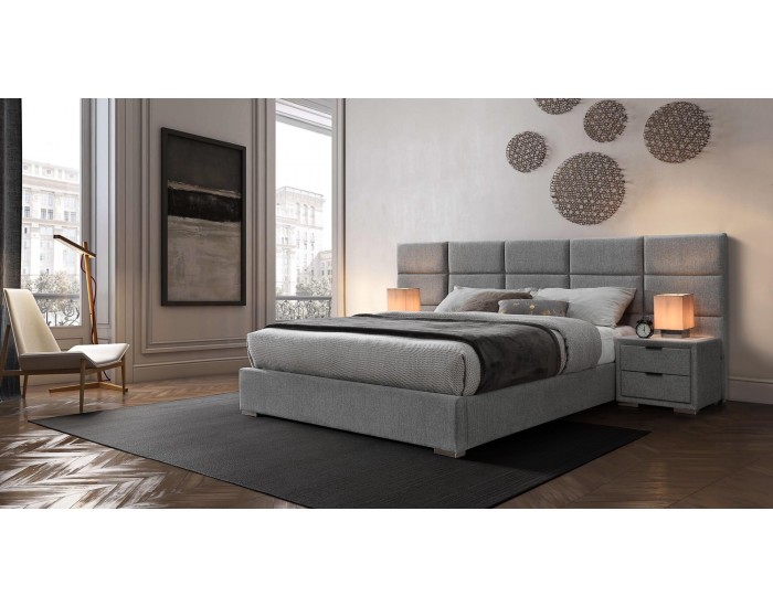 Тапицирана спалня BM-Levanter 1, сива