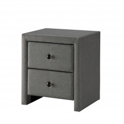 Тапицирано нощно шкафче Prima 2 1, сиво - Нощни шкафчета