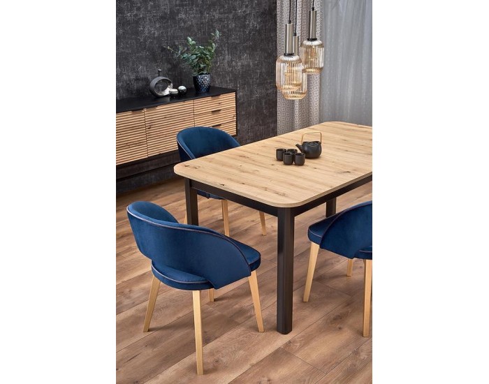 Трапезен комплект BM-Florian 1 + 4 стола MARINO, син